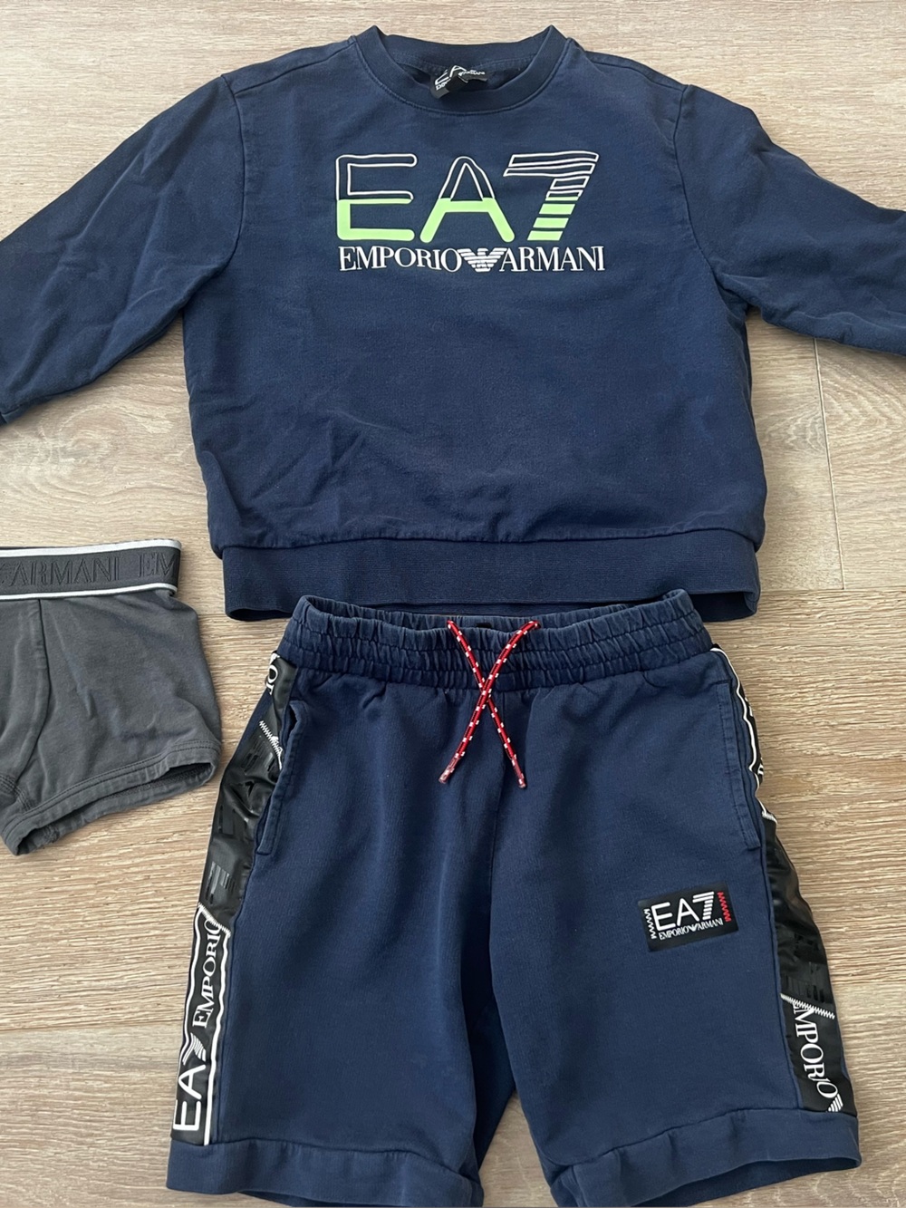 Boys’ Emporio Armani Shorts + Pullover Top + Undies Size 4A 4 Years Old